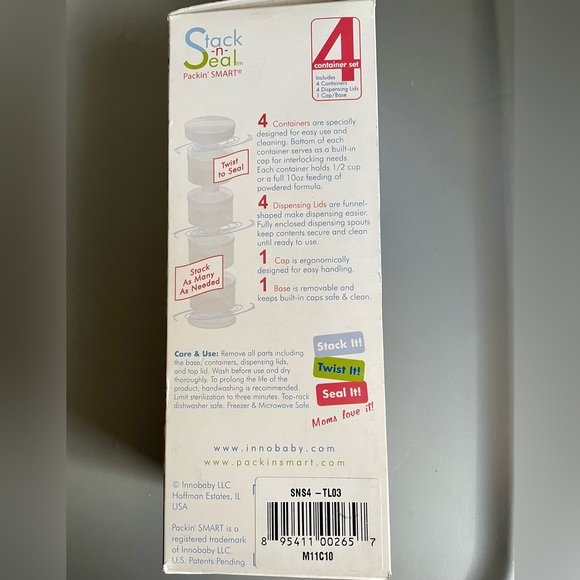 NEW - Innobaby Packin' SMART® Stackables -4 Tier Blue - Picture 3 of 3